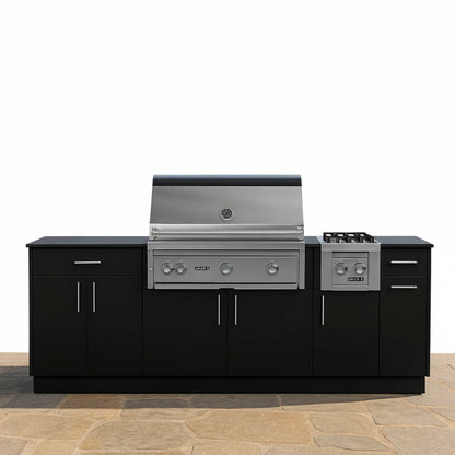Custom Commercial Outdoor Kitchen Cabinet 304 Stainless Steel Gas Grill Side Burner Weatherproof Island for Project Application